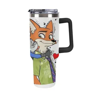 1pc 40oz Classic Ice Master Cup, High-Quality 304 Stainless Steel, Vacuum Insulated Transparent Lid Thermos Mug, Durable and Stylish Design