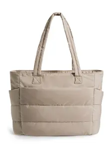 Large Women's Tote Bag, Laptop Crossbody Bag, Multi-Functional Handbag, Quilted Tote Handbag, Quilted Puffer Tote, Large Capacity, Yoga Fitness Travel Bag, Business & School Use
