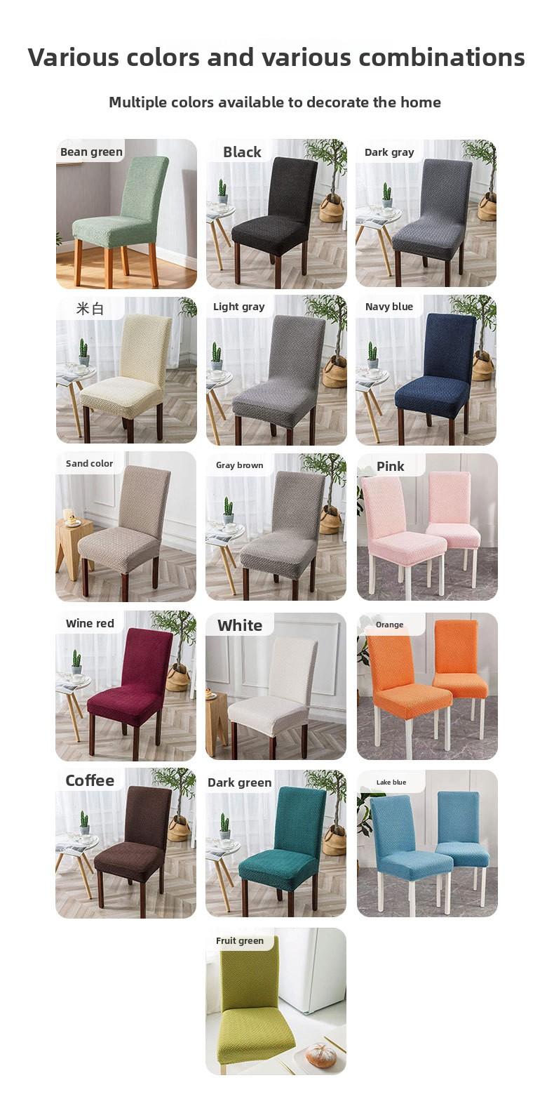 Long Plaid Jacquard Chair Cover, Universal Household & Club Dining Chair Slipcover for Home Use