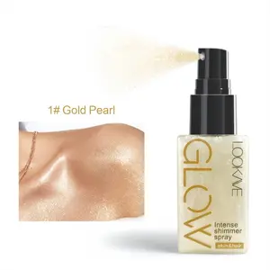 Pearlescent Glitter Spray Highlighter Powder, Suitable for Face, Body, Neck, Makeup Enhancer, Shimmering Cosmetics, Long-Lasting Glow, Glow Seeker Highlighter, Beauty Highlighters