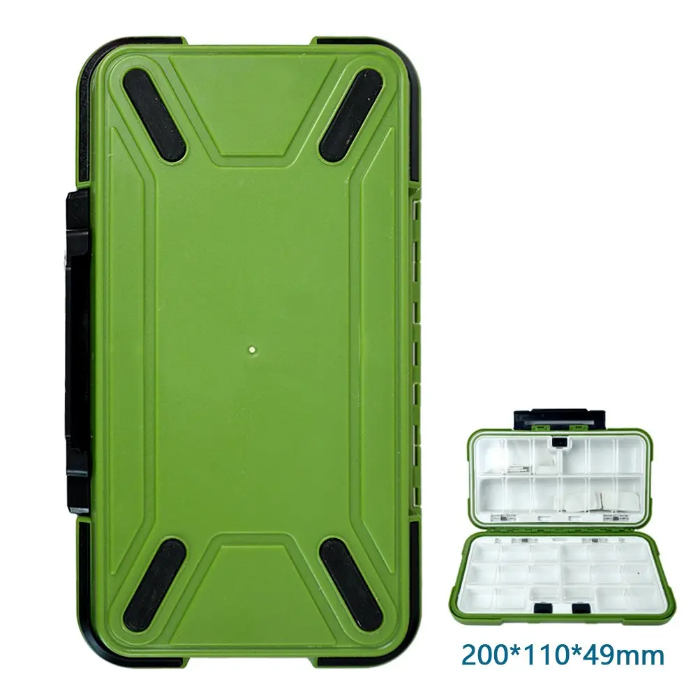 Double Sided Waterproof Fishing Tackle Box Adjustable Compartments Hook Swivel Bait Storage Case Portable Carp Lure Fishing Accessories Organizer Box