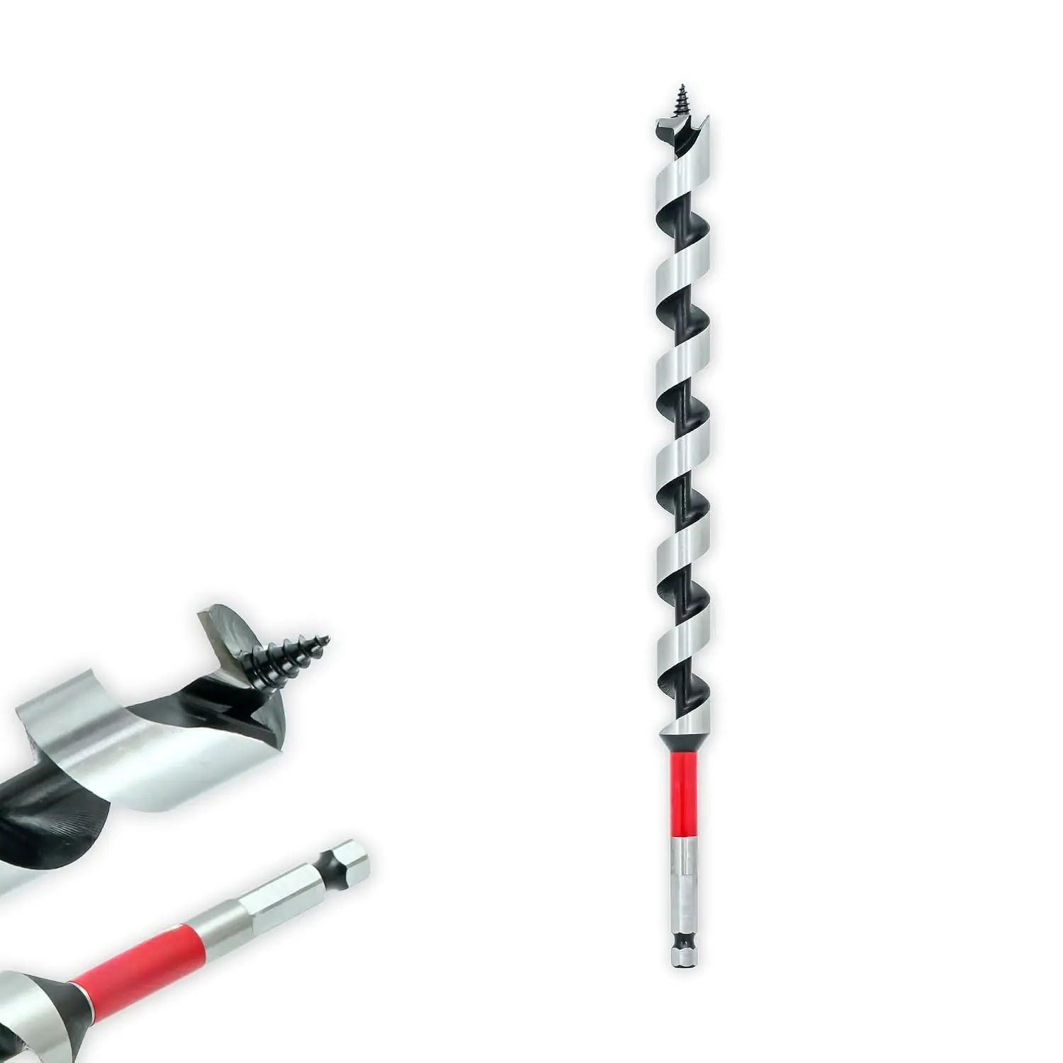 3/8"x 12" Auger Drill Bit for , Hex Shank 3/8 Inch,  Boring Drill Bits, Ship Auger Long Drill Bit for Soft and Hard , Plastic, Drywall Tree Stump and Composite Materials