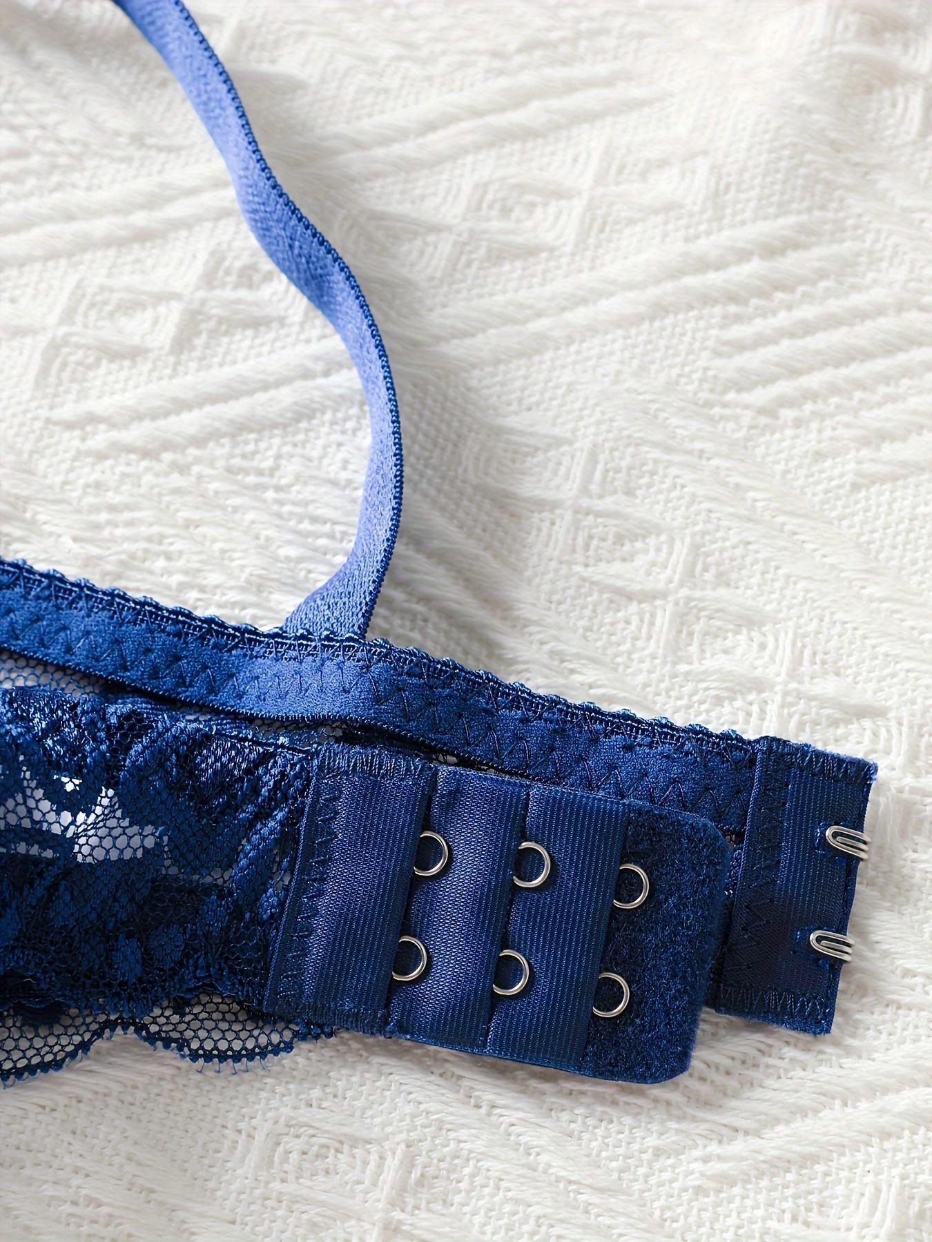 Women's Plain Contrast Floral Lace Push Up Bra, Adjustable Strap Sheer Bra, Soft Comfy Breathable Lingerie for All Seasons Women's Plain Contrast Floral Lace Push Up Bra, Adjustable Strap Sheer Bra, Soft Comfy Breathable Lingerie for All Seasons