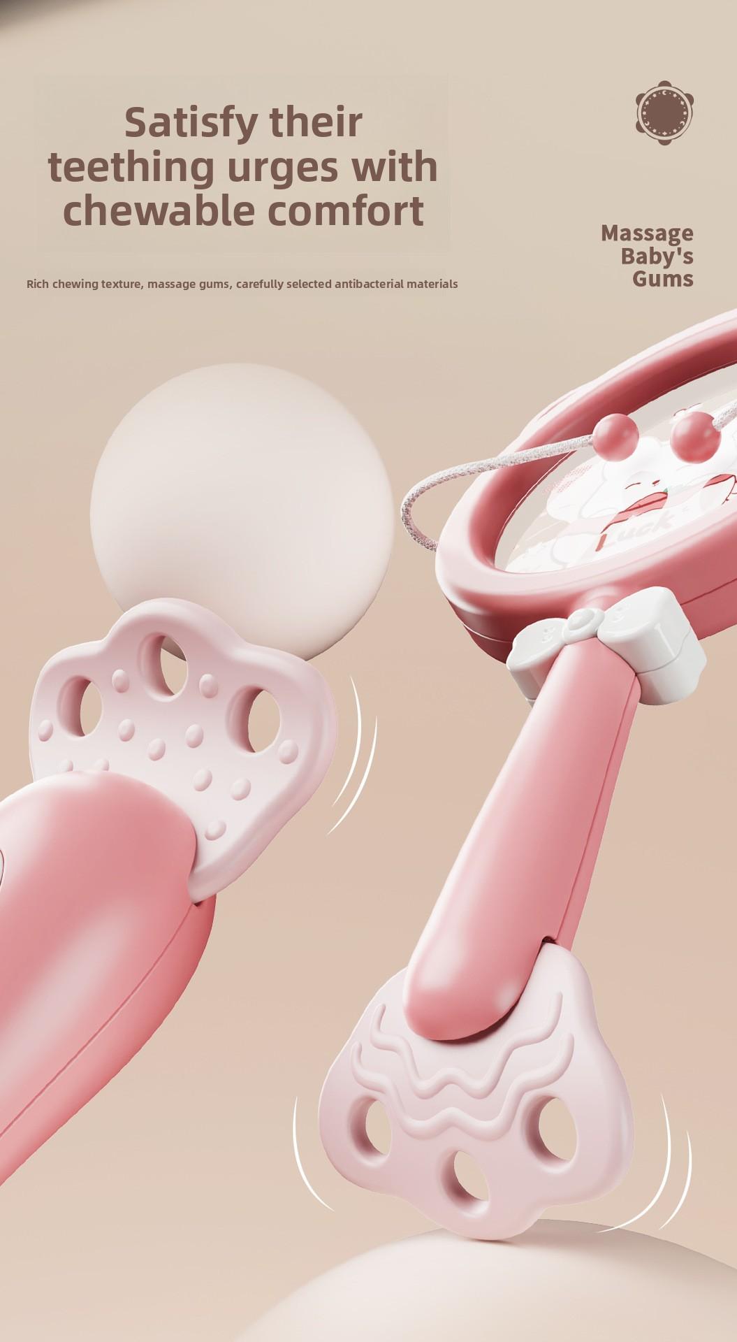 Children's Toys Music Drum Percussion Instrument Baby Tambourine Early Childhood Education Enlightenment Infant 0-3 Years Old 1 Handbell