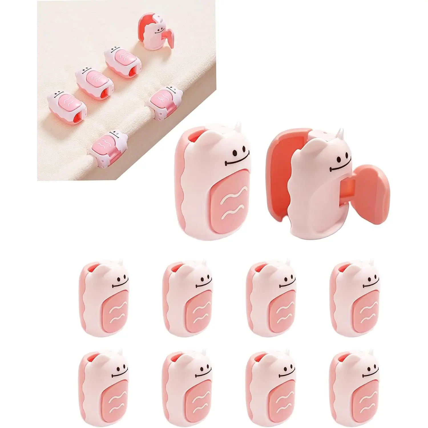 8 count Cute   Bed Sheet Fasteners,Secure Bedding  Sliding | Anti-slip Duvet Cover Corner Fasteners,Corner Fastener Clips for Household Bedding Fitted Sheets and Duvet Covers()