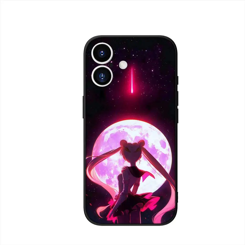 Cartoon Moon Phone Cover Case for Apple iPhone 16 15 14 Plus 13 12 17 Pro Max 16E Air ProMax Samsung Galaxy S26 S25 S24 S23 S22 Casing