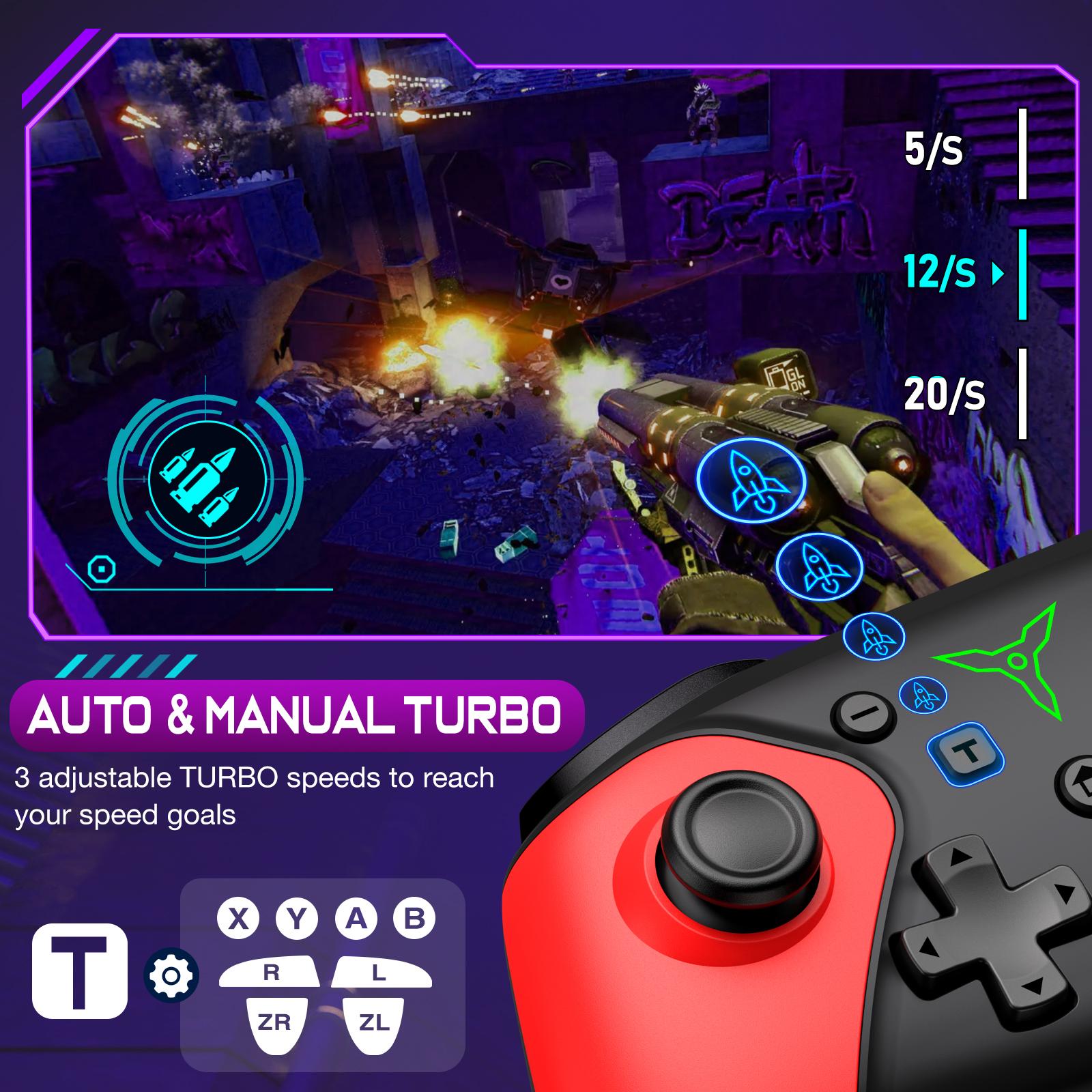 Switch 2 Controller for Switch 2/Switch/Lite/OLED/Android/iOS/PC, Wireless Pro Controller Work with Programmable,Vibration,TURBO & Wakeup