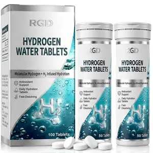 100-Count Molecular Hydrogen Water Tablets with Elemental Magnesium, High-PPM H2 Generator Supplement for Healthcare Energy Support & Muscle Recovery, Dissolvable Daily Hydration Aid