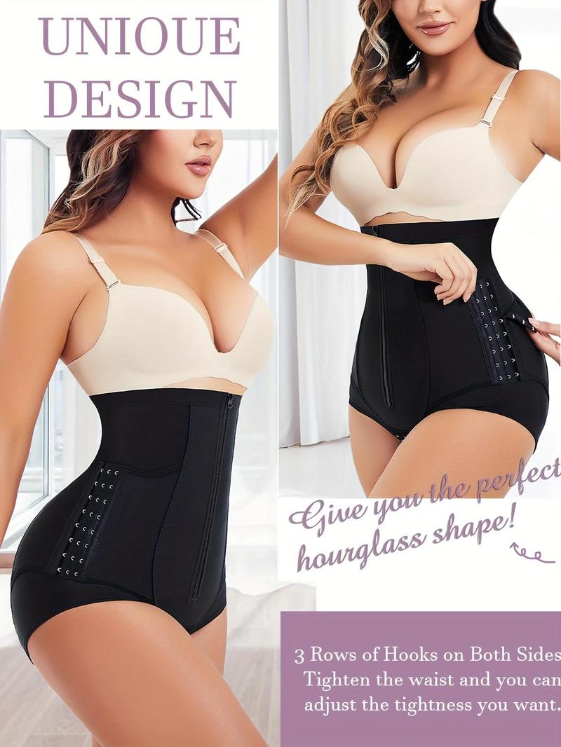 Women's High Waist Shaping Zipper Fly Shapewear Panty, Adjustable Hook & Eye Tummy Control Butt Lifter Shapewear Bottoms, Summer Outfits 2024, High Stretch Seamless Shaper for Lady