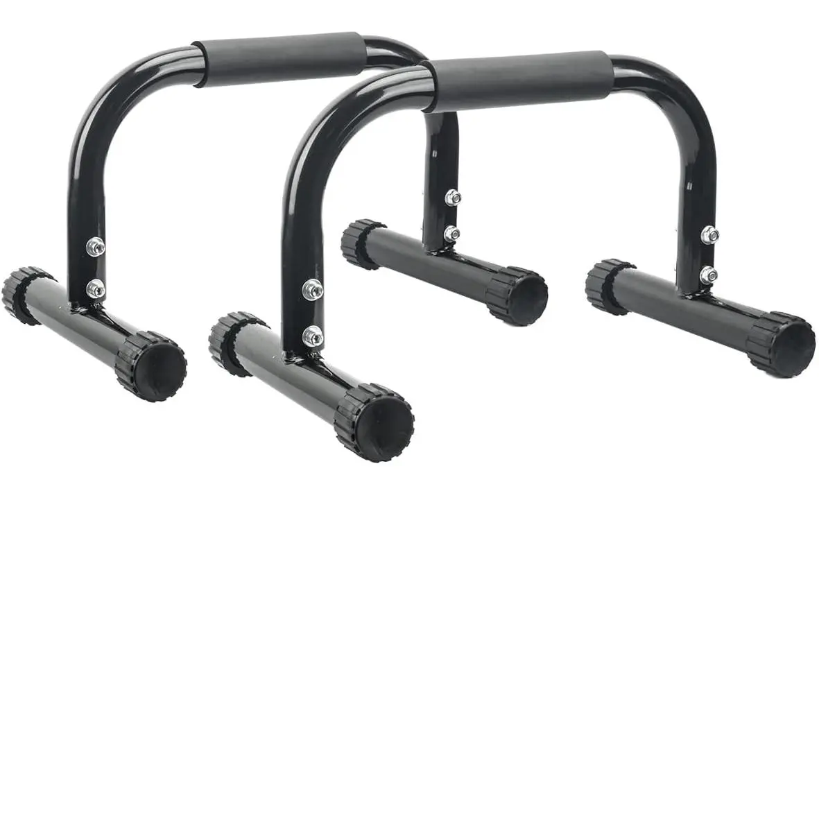 Unisex Carbon Steel Calisthenics Parallettes Bars - Sturdy High-Strength Load-Bearing Push-Up Stands, Adjustable Base & Feet, Foam Grips for Home Gym Upper Body Portable Strength Training