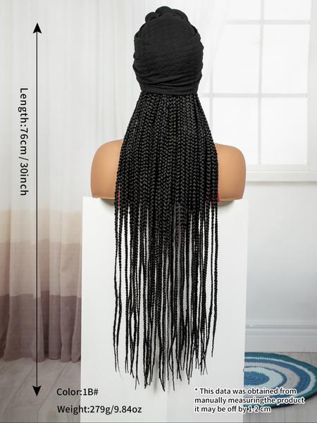 Women's Long Straight Synthetic Wig, 36 Inch Fiber Hair Replacement System, All Season Wearable Daily Use, No Glue Needed, Synthetic Braided Wig