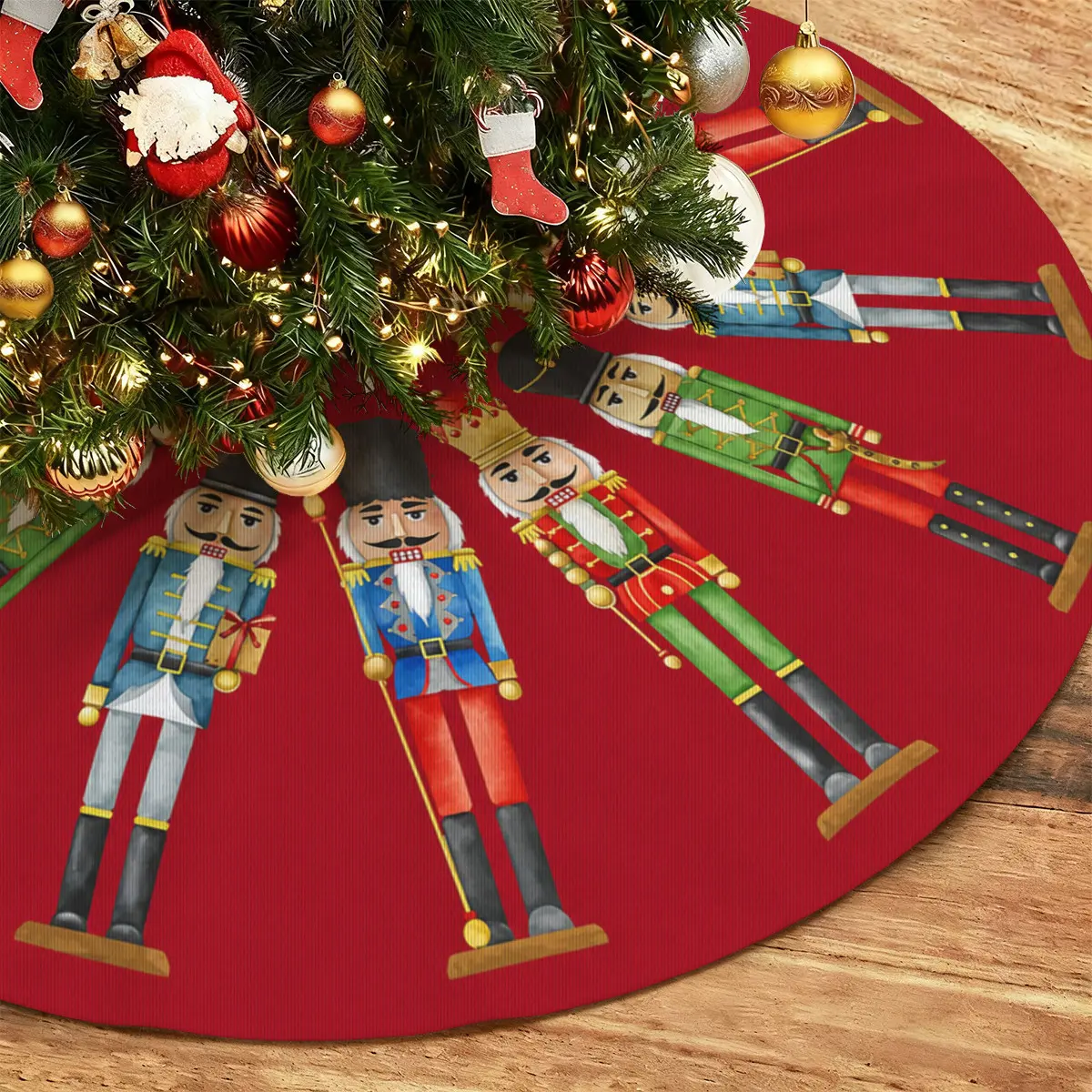 Base Nutcracker Christmas Tree Skirt, 30inch/36inch/48inch, Holiday Decor, Party Decoration, Home Gathering Ornament