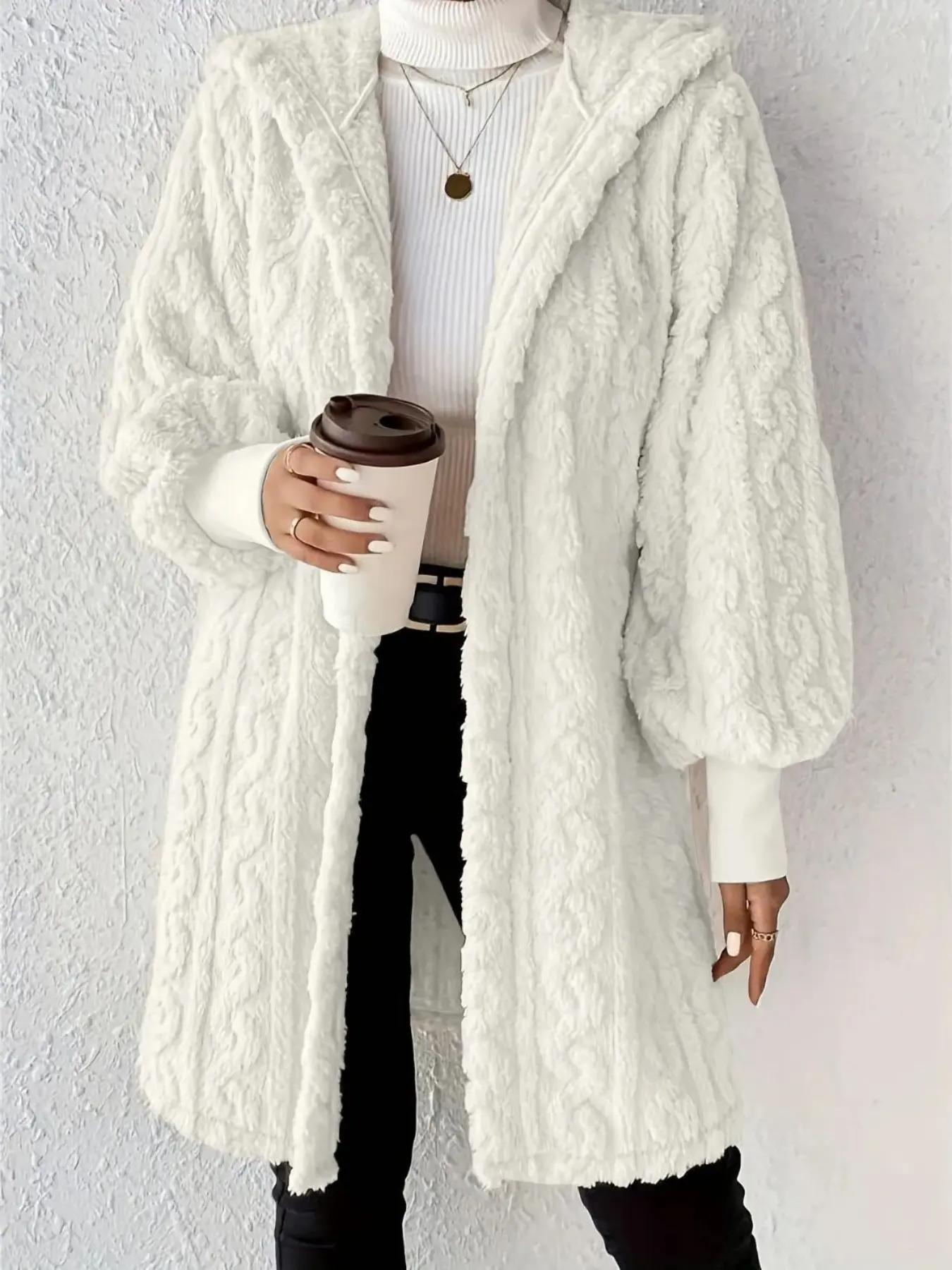 1 piece, comfortable and wearable nightgown for home, women's thickened autumn and winter velvet hooded super long coat pajamas