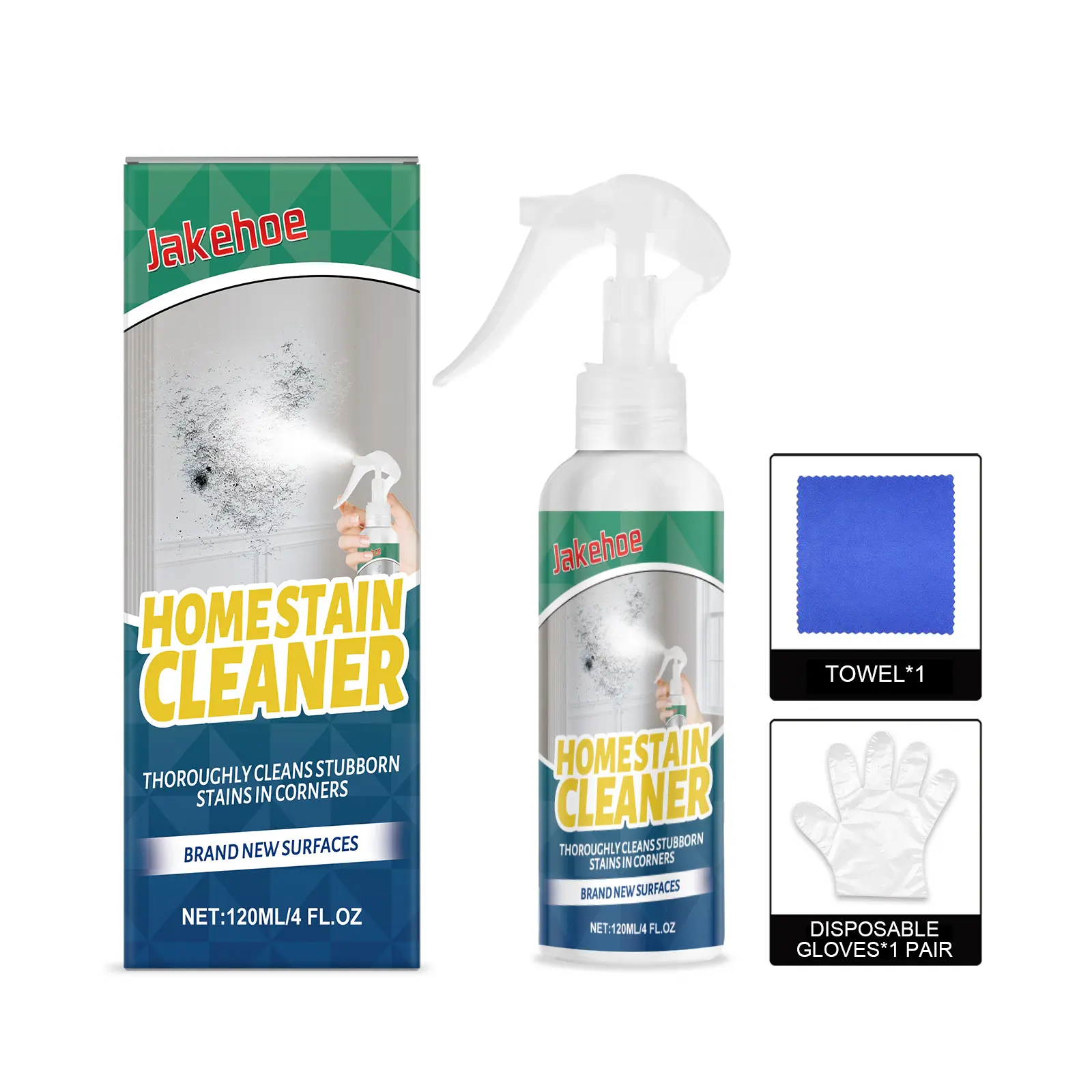 Household Concentrated Stain Cleaner - Pure Isopropyl Alcohol Nano Formula, Time-Saving, Labor-Saving, Deep Cleaning for Kitchen & Bathroom, Works on Glass, PLA, Electrolyte Stains, Includes Microfiber Cloth