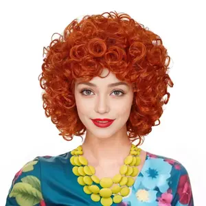 Mrs Roper Helen Roper Landlady Short Curly Halloween Wig 8 to 10in