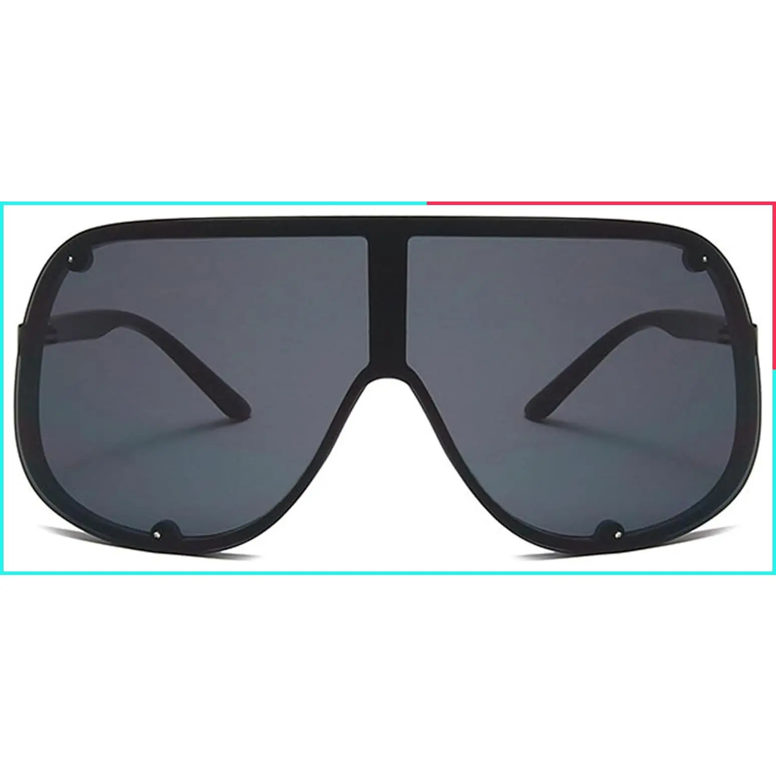 Fashion Wave Mask Sunglasses for Men Women - Trendy Oversized Shield Shades, Luxury Designer Y2K Punk Style