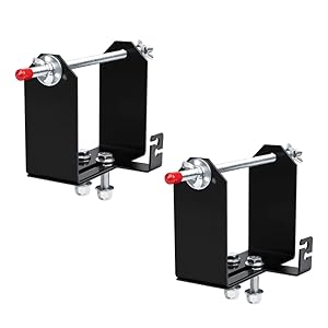 1 Pack Weed Wacker Trimmer Line Holder,Line Spool Rack,Adjustable Width Bracket,with Mounting Hardware,Supports 3 & 5 Pound Spools, for Landscape Trailer Organization Accessories