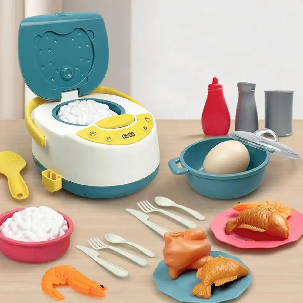 Multicolor Kids Cooking Playset Microwave Gas Stove Playing House Kitchen Toy Plastic Simulation Design Simulation Rice Cooker
