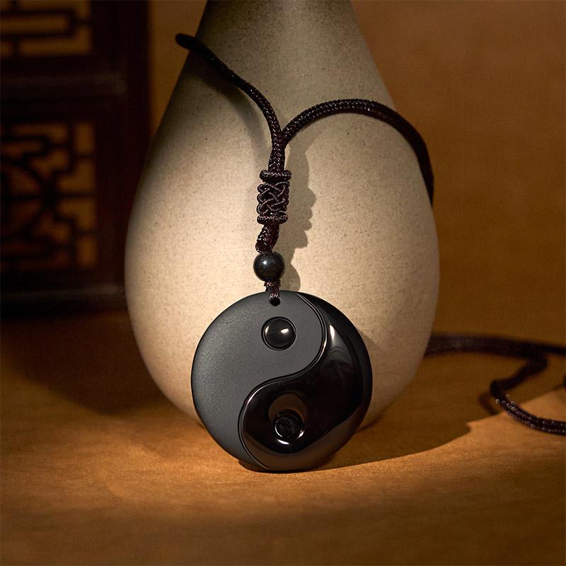 BuddhaStones Yin Yang Balance Necklace – Release Negativity & Restore Inner Harmony |   Feng Shui Pendant for Positive Energy |   Modern Spiritual Jewelry
