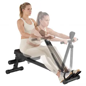 Heavy-Duty Rowing Machine for Home Gym – Compact Cardio Rower with LCD Display – Supports 276 lbs – Full Body Workout – Space-Saving Design