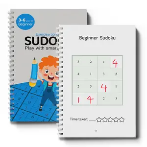 Kids Sudoku Puzzle Book | Logic & Brain Training | Easy to Hard Levels | 4x4 6x6 9x9 | Screen-Free Quiet Activity