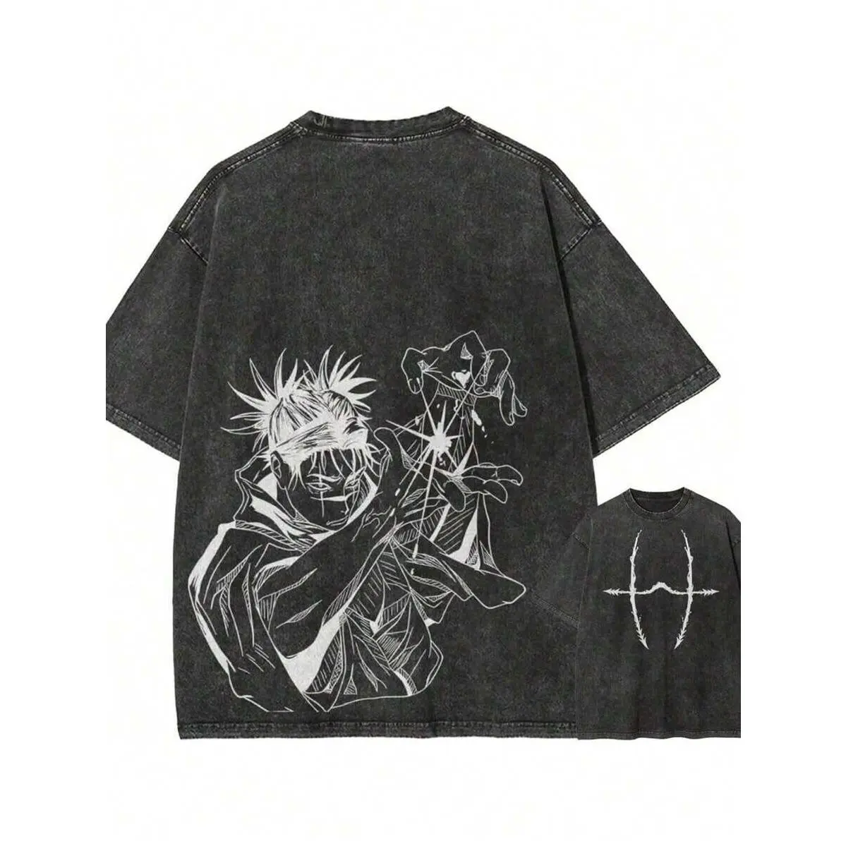 Choso T-Shirt For Men, Vintage Style With Acid Wash Effect, Blood Manipulation Design, Urban Anime Clothing