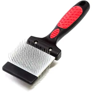 Ryan's Pet Supplies Paw Brothers Double Sided Firm Flex Slicker Brush, Professional Grade, Angled Stainless Steel Pins, Comfort Grip, Flexible Head, Firm, Large