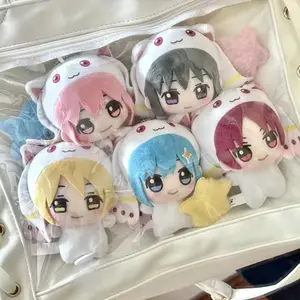 Anime toy Pendant Kaname Madoka plush Akemi Homura keychain Miki Sayaka Cartoon Toy Cosplay Soft Stuffed Doll Mami plushie Gifts