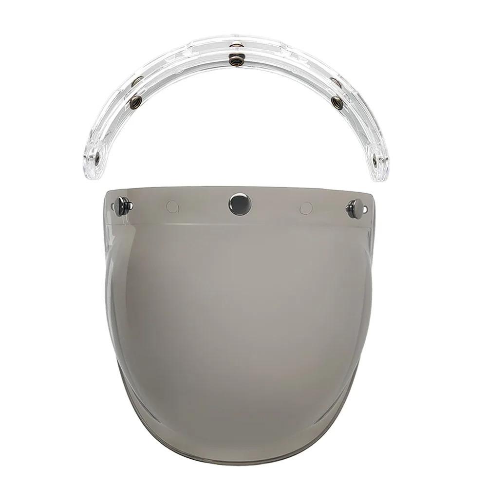 Three Buckle Bubble Visor for Three-Button Helmets Flip-Up Motorcycle Helmet Visor Capacete Lens Visera Cosco Moto Accessories