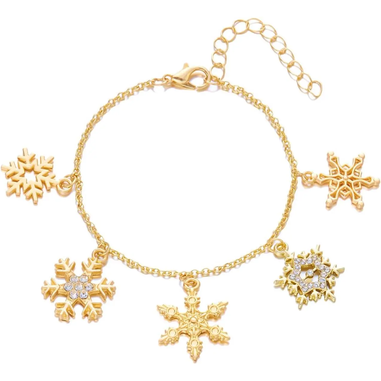 Christmas Charm Bracelet for Women Trendy Dainty Snowflake Tree Bracelets  Charms Christmas Holiday Costume Accessorie Xmas Party