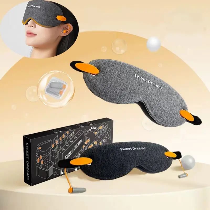 Detachable Split Assembly 3D Light Blocking, Noise Reducing, And Anti Noise Sleep Goggles And Earplugs, Essential Sleep Aid, Soft Eye Protection, Strong Sound Insulation And Effective Treatment Of Insomnia, Suitable For Travel, Camping, Gift Giving.