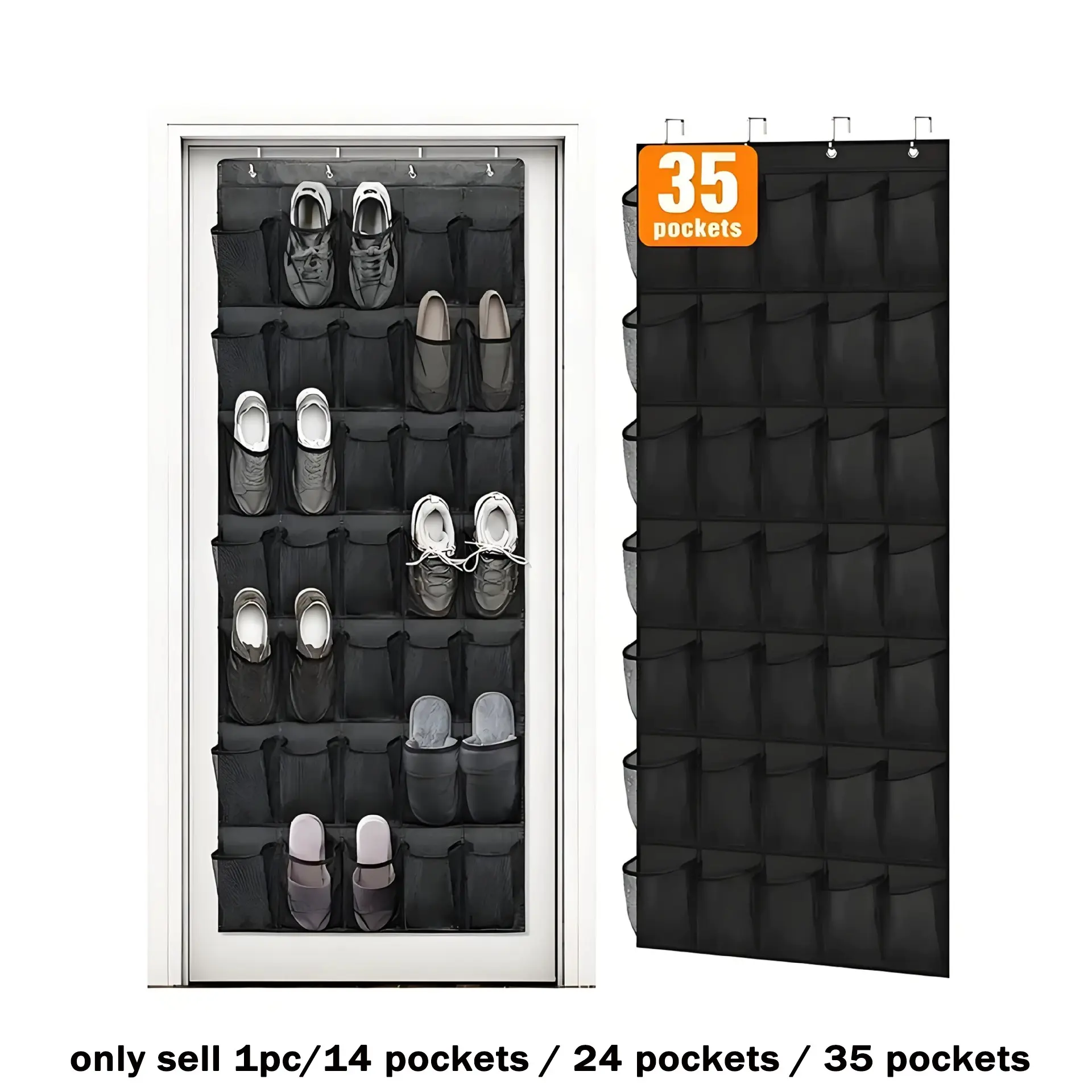 Door Hanging Storage Bag, Multi-Layer Shoe Rack, Non-Woven Fabric Closet Organizer, Space Saving Home Storage Solution, Fabric Storage Units, Hangable, Display Storage Rack, Bedroom Shoe Rack, Back Door Storage