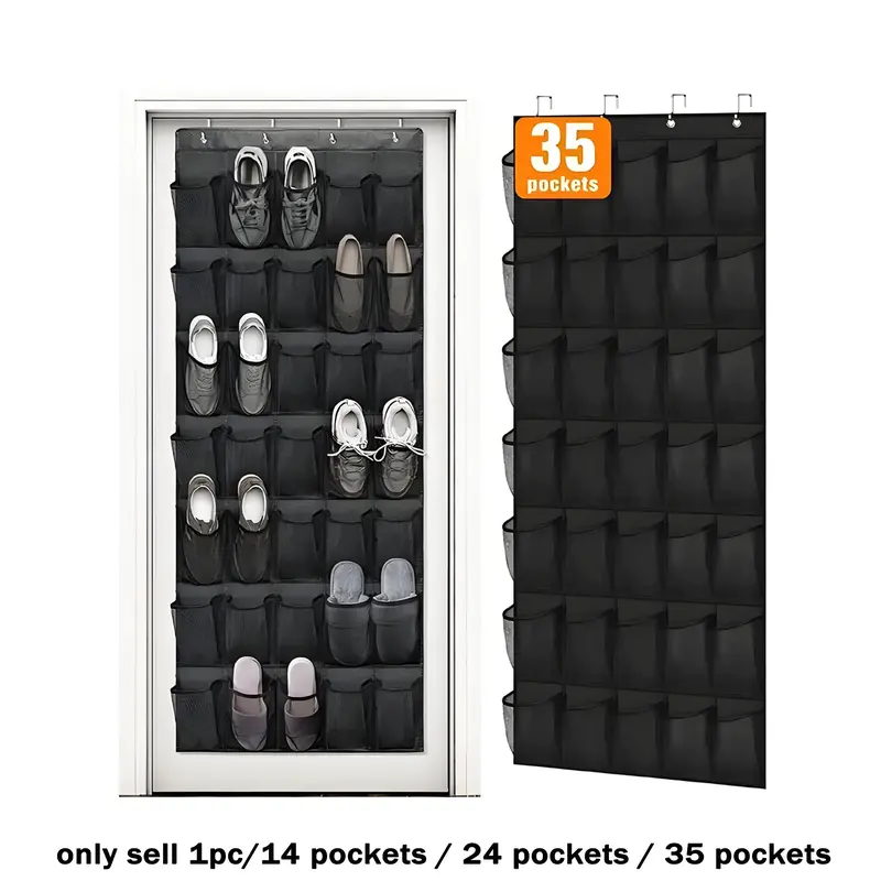 Door Hanging Storage Bag, Multi-Layer Shoe Rack, Non-Woven Fabric Closet Organizer, Space Saving Home Storage Solution, Fabric Storage Units, Hangable, Hanging Holders, Display Storage Rack, Bedroom Shoe Rack, Back Door Storage