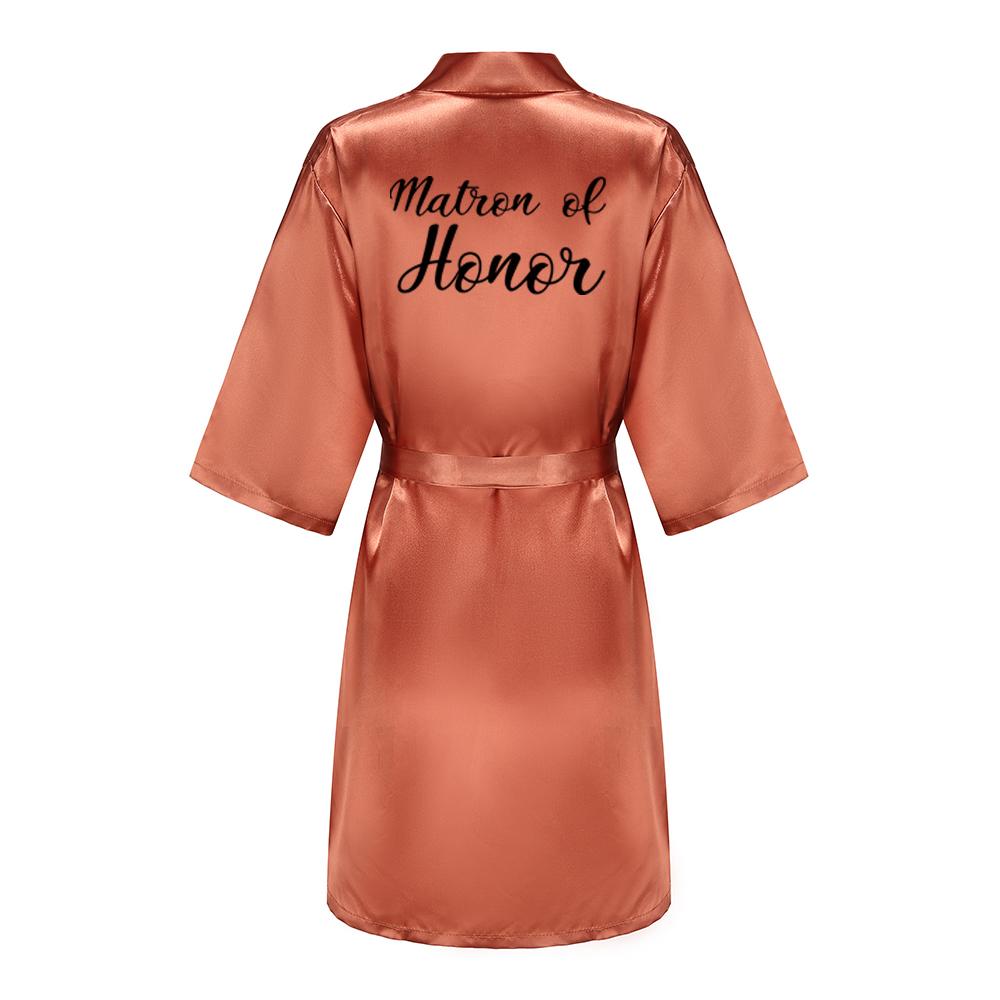 Satin Silk Robes Plus Size Wedding Bathrobe Bride Bridesmaid Mother Maid of Honor Gown Women Clothing Sleepwear Caramel