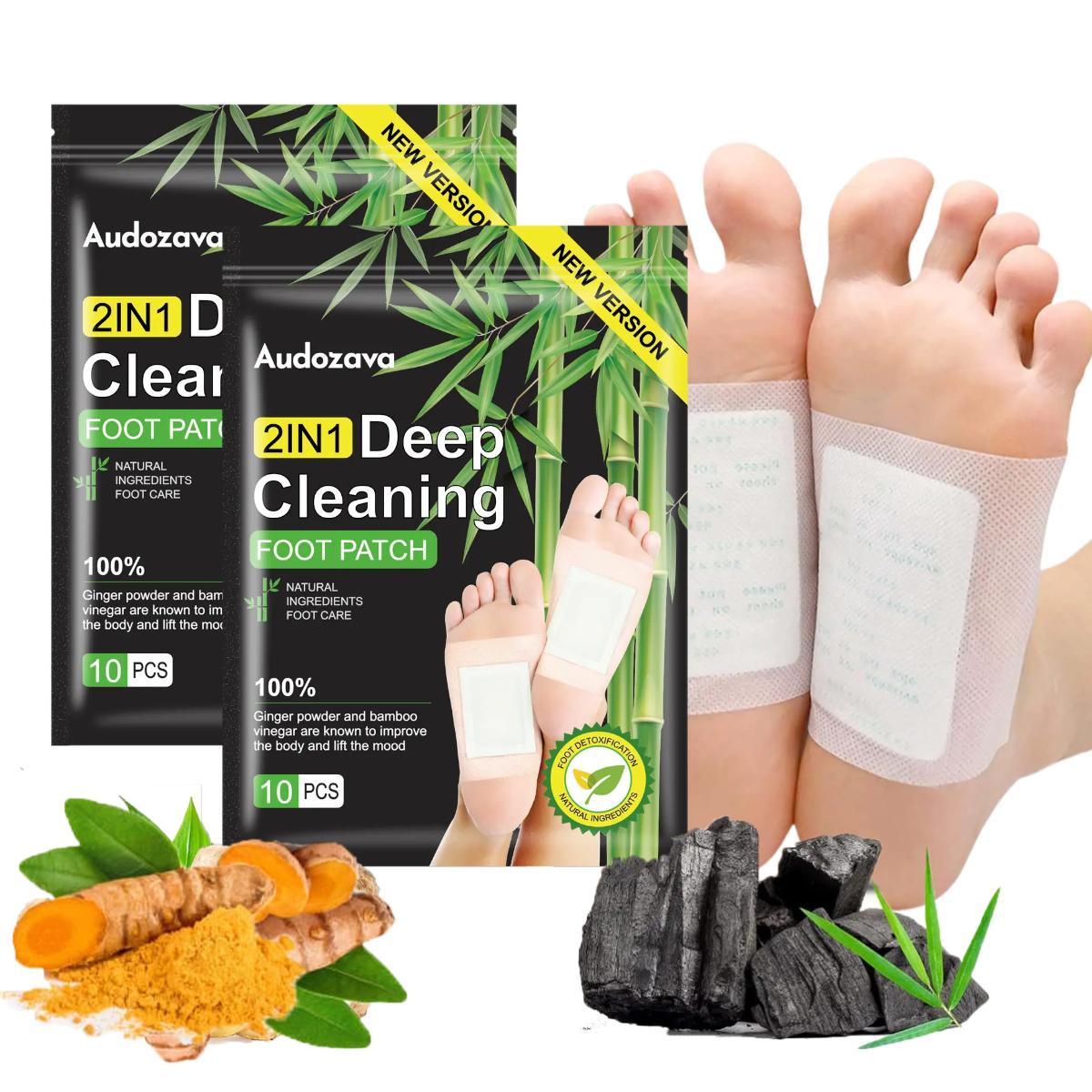 40/20/10pcs Bamboo Charcoal Foot Detox Patches Stress Relief Toxin Removal & Better Sleep Natural Deep Cleansing Pads with Acupoint Stimulation & Warm Effect