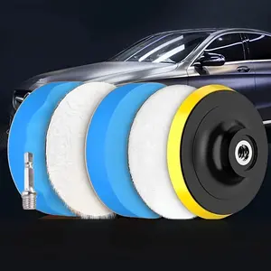 Car Waxing Tool Kit, Sponge Polisher Machine, Angle Grinder Polishing Discs, Complete Round Polishing Grinding Set, Car Care Essentials