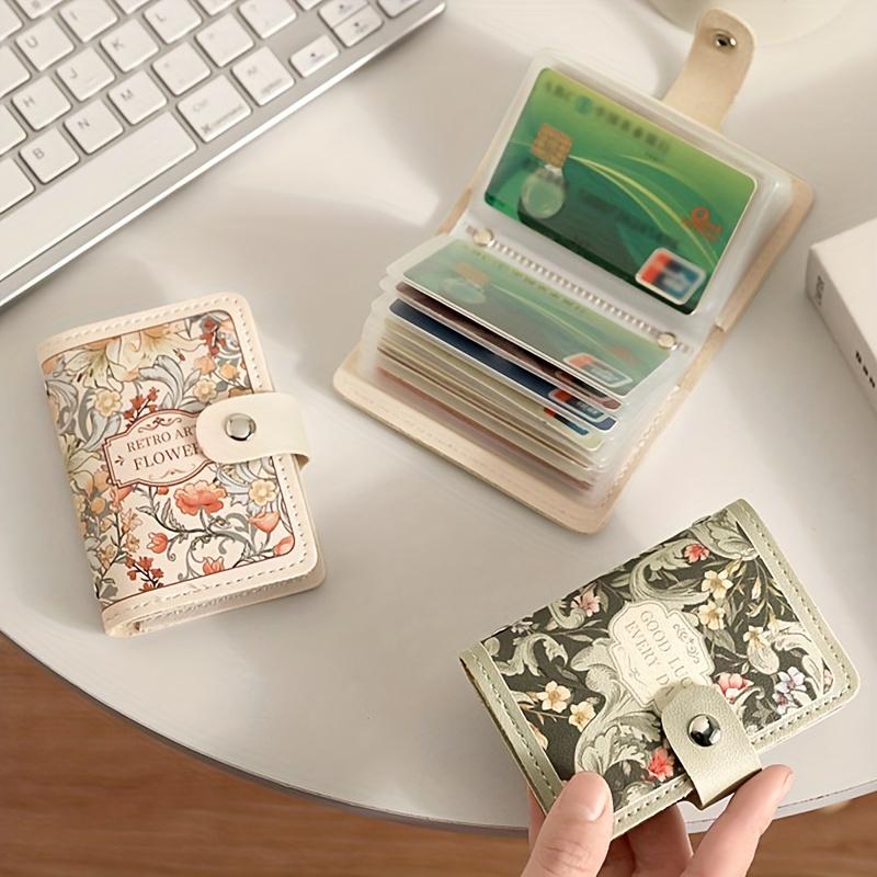 Women's Credit Card Holder Multi-Card Slot Card Holder Women's Exquisite Large Capacity Multi-Card Slot Compact Card Wallet Driver's License Integrated Bag Business Card Holder ID Card Holder