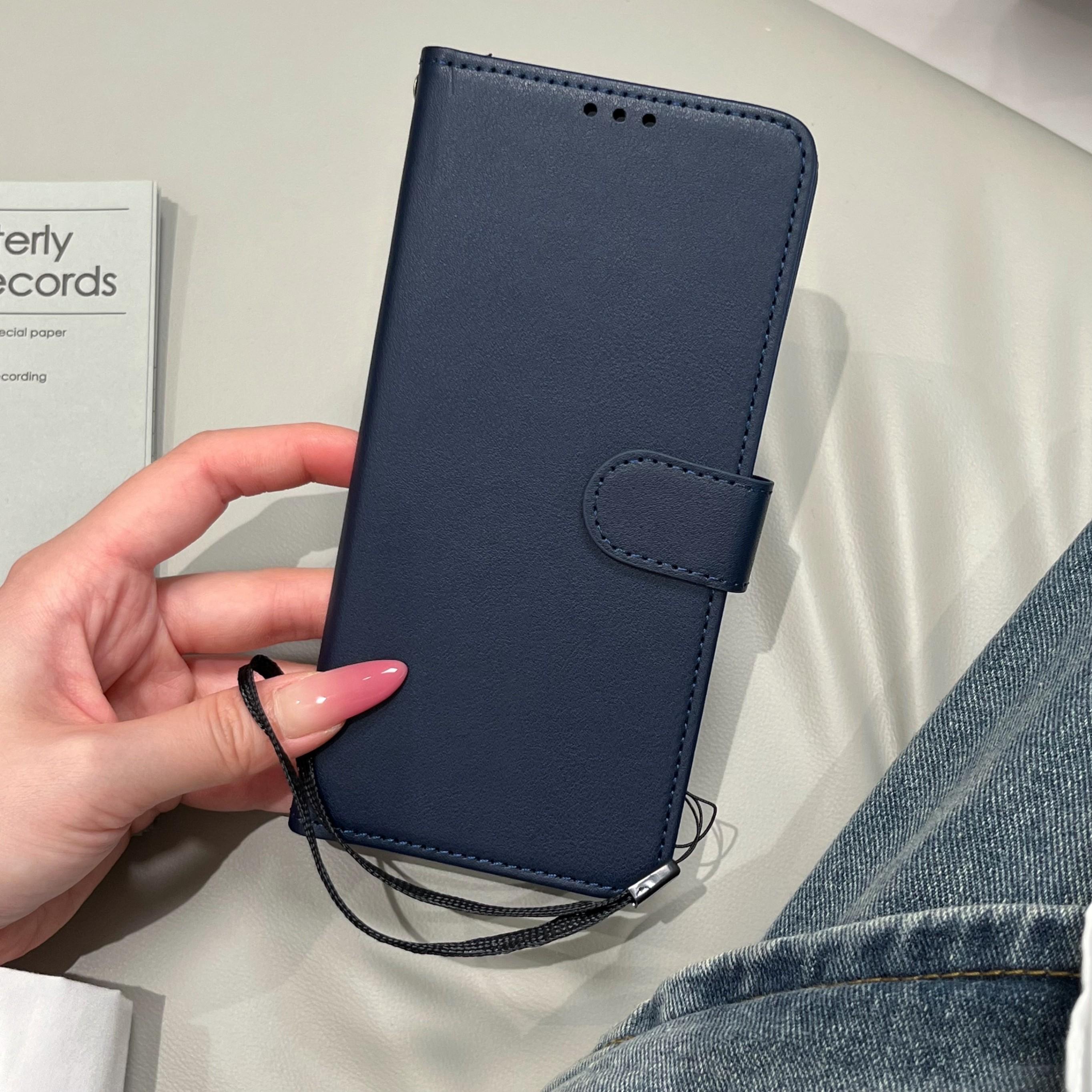 Luxury Leather Flip Wallet Case for Men, Kickstand Card Holder, Shockproof Folio Cover for iPhone 17 Pro Max 16 Pro Max 15 14 13 12 11