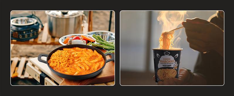 Cheese Flavor Instant Rabokki (2 Cups)  Korean Ramen  Tteokbokki Quick Street Food