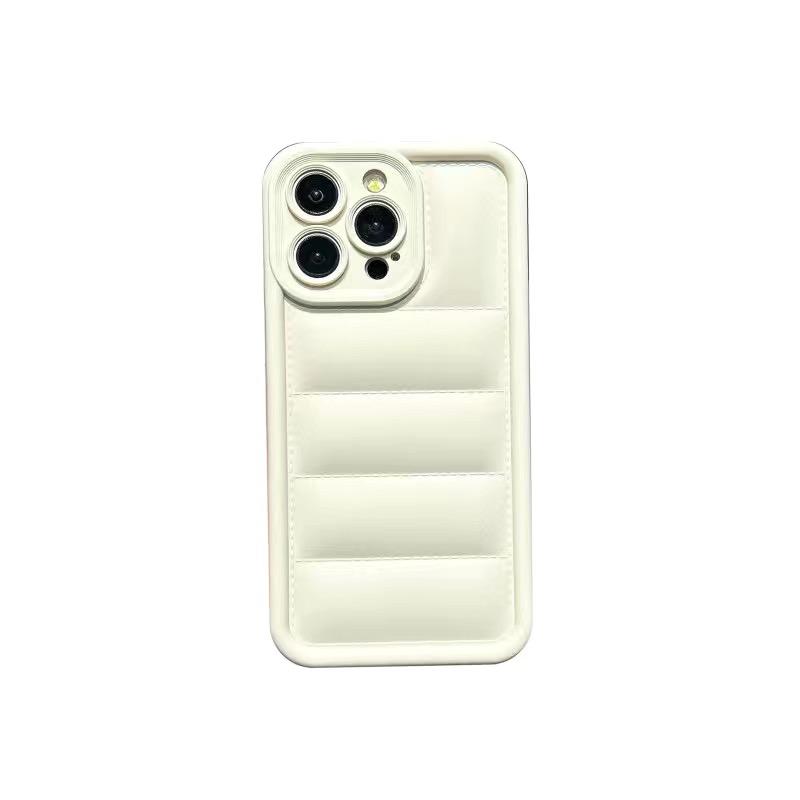 Luxury down jacket phone case silicone soft case suitable for iPhone16promax 17  16pro 16 15 14Pro 13 12