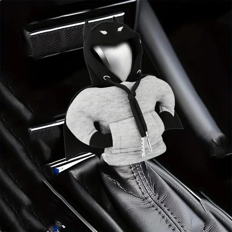 Creative Hooded Cape Design Car Gear Shift Cover, Dustproof Car Gear Shift Cover, Car Interior Decorative Accessories for Men & Women, Men Gifts, Black And Gray, Halloween, Car Interior Kit