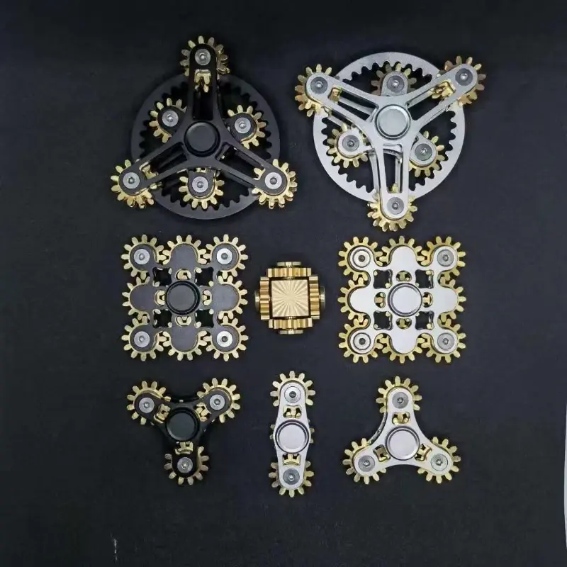 Premium Alloy Fidget Spinner Ring | EDC Gear Stress Relief Toy | Smooth Rotating Sprocket Design