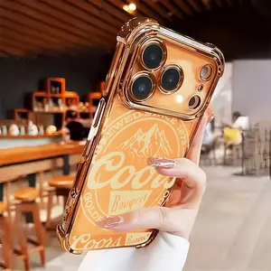 Coors Banquet Vintage Mountain Logo Print Compatible with iPhone 16 16e 15 17 Air 14 13 12 11 Pro Max Plus X XS Rugged Durable shockproof Anti-Scratch soft Silicone case Four-corner Thickened Father's Day gift