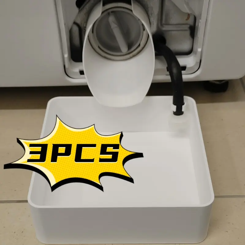 Washing Machine Drain Tray Set, Multi-Functional Drain Accessories, Plastic Material, Prevents Overflow, Ideal Gift, Laundry Accessories