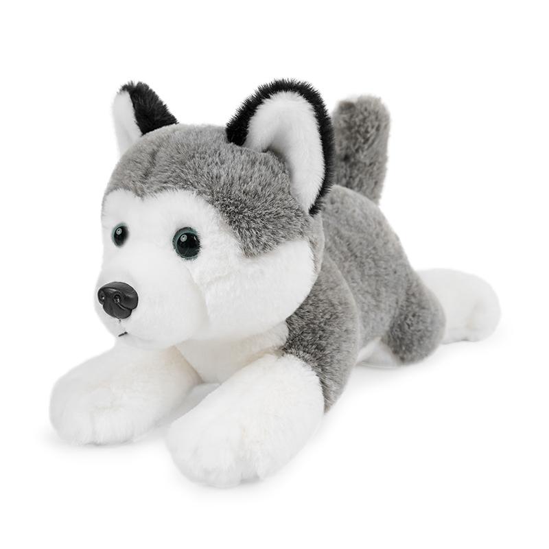Cuddly Lying Prone Pet Dog Plush Toys Soft Fluffy Husky Shepherd Dog Beagle Doll Sleeping Throw Pillow Kawaii Home Decor