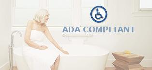 Rectangular Shower Shelf with Rail in Matte Black Finish