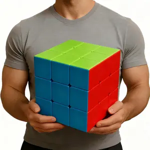 Giant Magic Cube, 18CM Big 3x3 Speed Cube Color-Matching 3D Sensory Puzzle Box Super Large Birthday Christmas Stocking Stuffers Gift for Kids Adults Fidget Toy Brain Teasers Cubing Classroom Speed Toyfidget toys