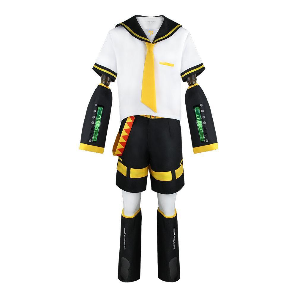 Anime Rin Len Cosplay Costume Len Rin Cosplay Len Costume Kagamine JK Uniform for Halloween Comic Con Outfits # 1 # W.