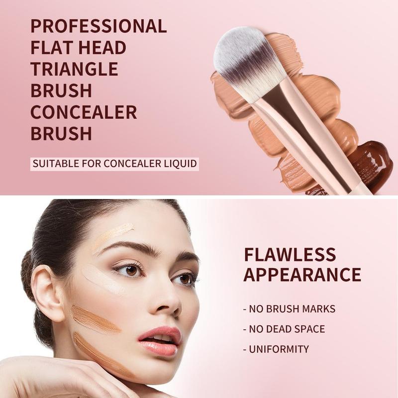 MAANGE 1pc/2pcs/3pcs Professional Facial Synthetic Makeup Brushes Flat Head Triangle Brush Concealer Brush Powder Brush Blush Brush Foundation Brush Makeup Tool,Makeup Accessories Gifts for Friends
