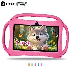 [Summerwins] New Arrivals Kids Tablet 7 inch Android  Dual Cameras WiF Battery Protective Silicone Case Animal Flash Cards Educational Apps Toddler Gifts Stress Relief -Tablet Screen Kids Gift